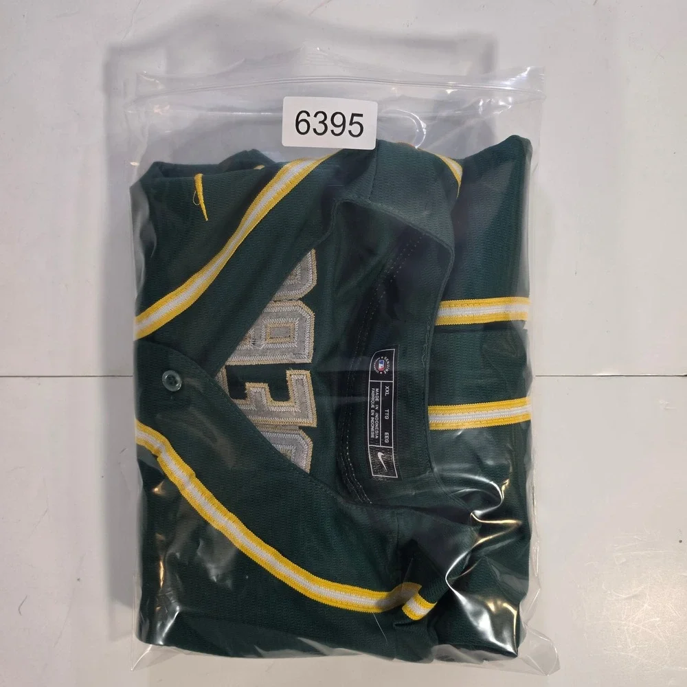 Nike Oakland Athletics Rickey Henderson 24 MLB Jersey Green XXL A's Green